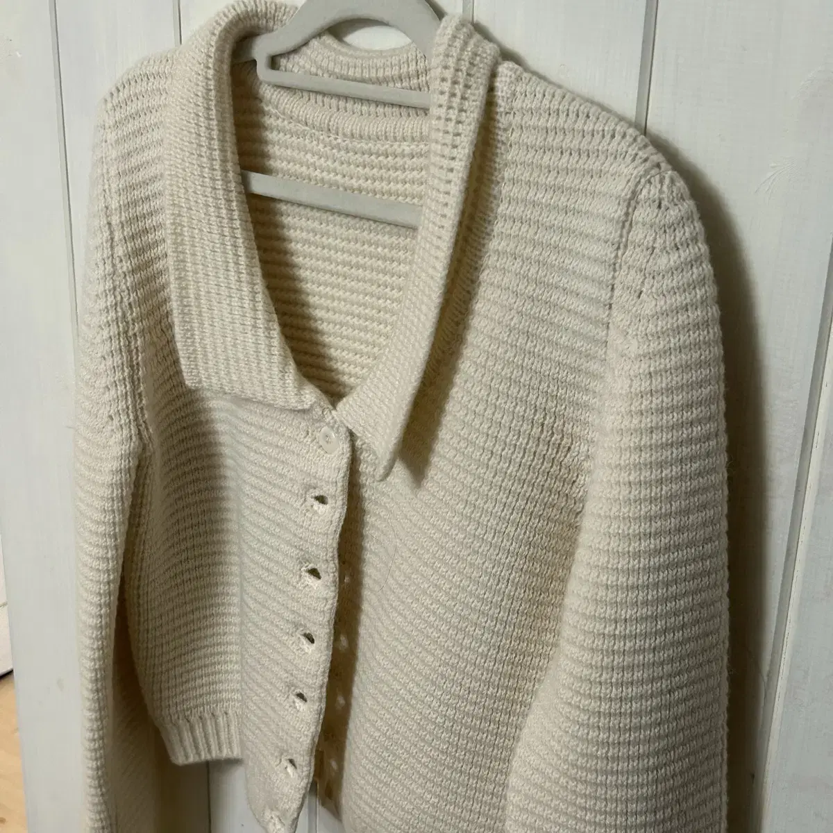 더 히어 2ND Scotland Wool Collar Cardigan